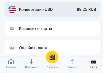 Раздел готовой международной карты Altyn без реквизитов
